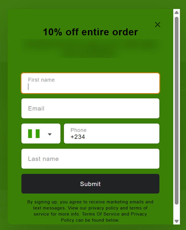 Shopify Lead Capture Popup preview